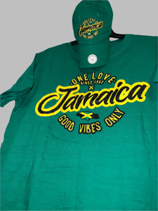 Jamaica One Love T shirt and Cap