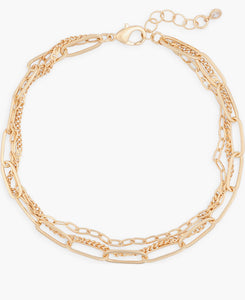 Layered Gold anklet