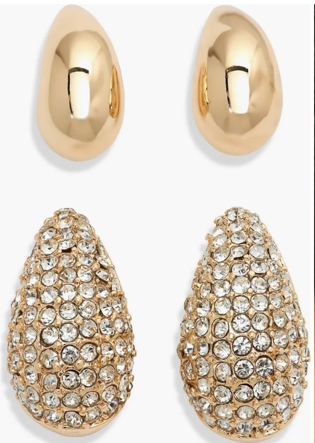 Teardrop Stud Earrings set