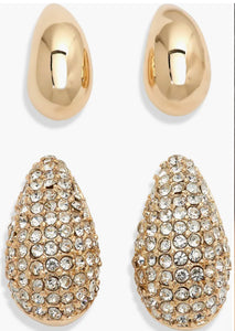 Teardrop Stud Earrings set